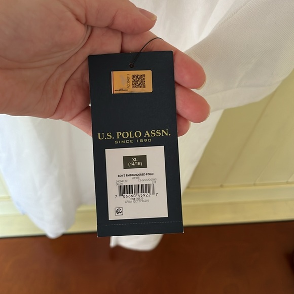 NWT U.S. Polo Association white polo - Picture 8 of 10